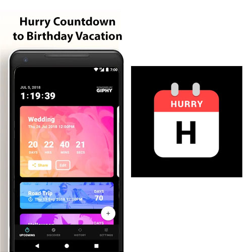 دانلود رایگان برنامه اندروید Hurry Countdown to Birthday Vacation